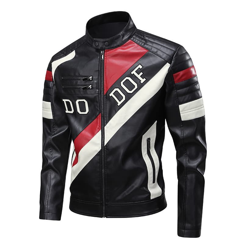 [Venda quente] Jaqueta de couro para motocicleta masculina jovem retrô jaqueta de couro de corrida masculina Casual máqu