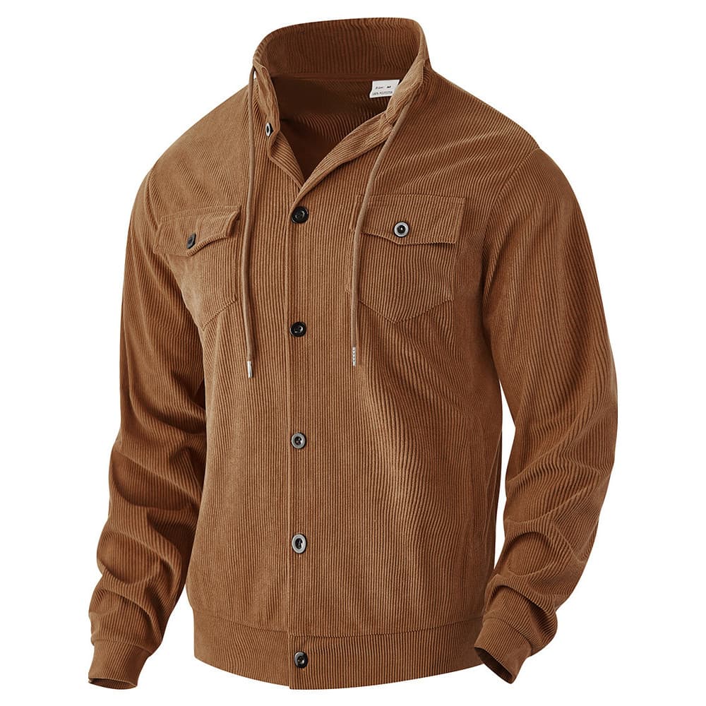 Outono inverno jaqueta masculina veludo lapela jaqueta novo estilo americano Retro Multi-saco jaqueta de carga roupas ma