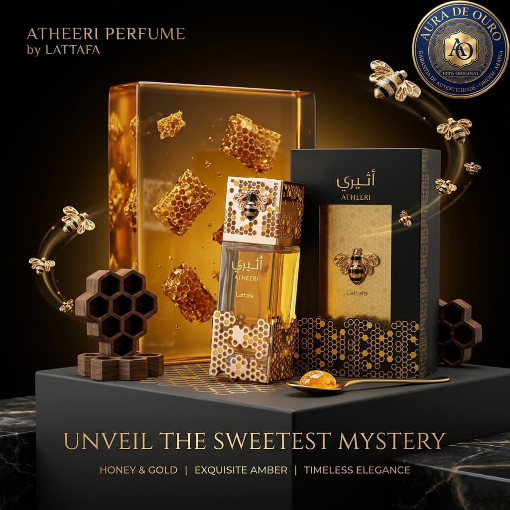 Perfume Atheeri Lattafa Feminino EDP 100ml Original Alta Fixação Fragrância Árabe Luxuosa Perfume Importado