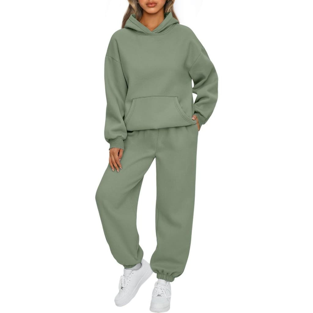 Mulheres Causal Sportwear Conjuntos De Duas Peças Moda Hoodies Terno Moletom Com Capuz Magro Calças Compridas Roupas