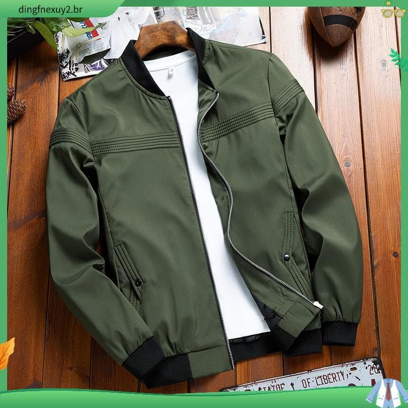 Jaqueta Masculina Ventos Bombardeiro de Alta Qualidade Casaco Masculino M-4XL