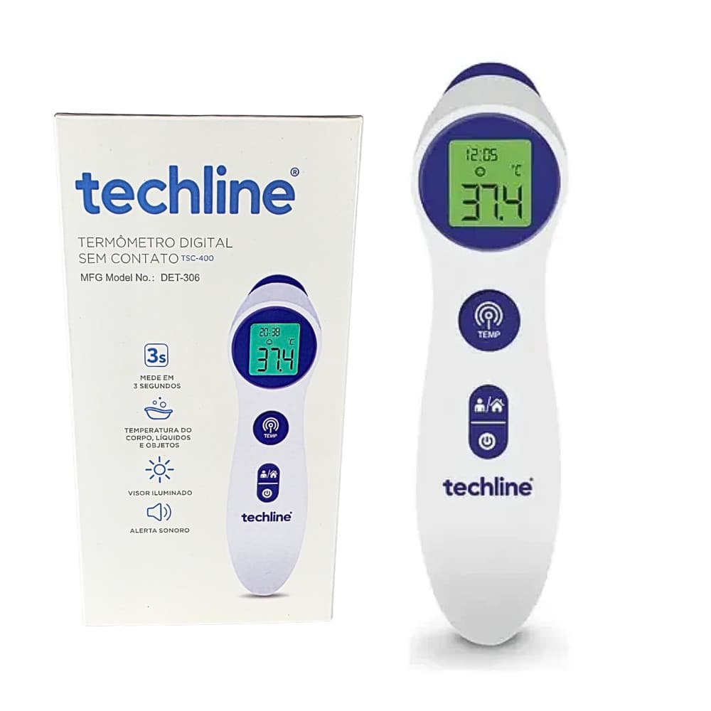 TERMOMETRO DIGITAL S/ CONTATO INFRAVERMELHO TSC-400 TECHLINE