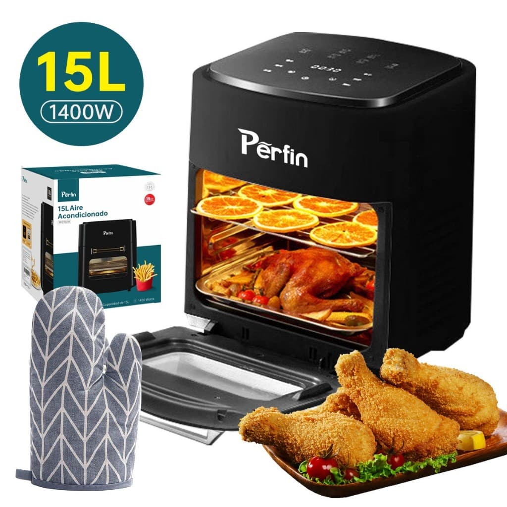 Fritadeira Elétrica Sem Óleo Air Fryer Digital Touch 15L  | Eletrodoméstico Multifuncional para Cozinha Saudável