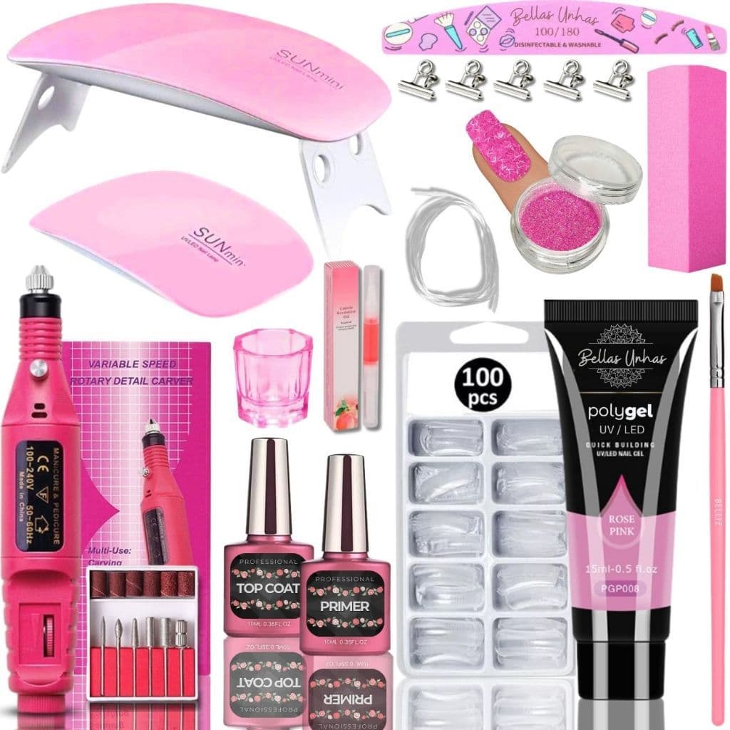 Kit Polygel 30g Poligel Alongamento Unhas Completo Cabine - Envio Imediato