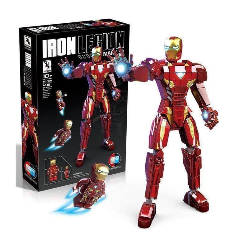 OODN 1.000 peças de blocos de montar Lego, série Vingadores, robô de ferro