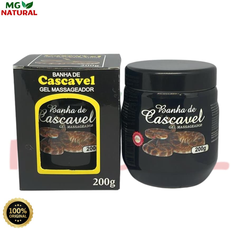Kit 3 Gel Banha de Cascavel Gel Massageador 200g | Fórmula com Extratos Naturais | Sensação de Conforto e Bem-Estar