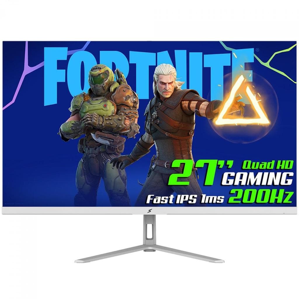 Monitor Gamer SuperFrame Crystal, 27 Pol, RGB, Quad HD, Fast IPS, 1ms 200Hz, FreeSync/G-Sync, Branco