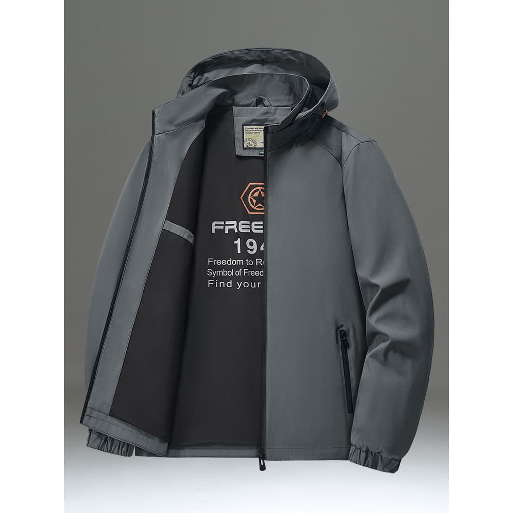 Jaqueta masculina 2025 novo estilo primavera outono na moda All-Match jaqueta Casual solta destacável com capuz jaqueta 