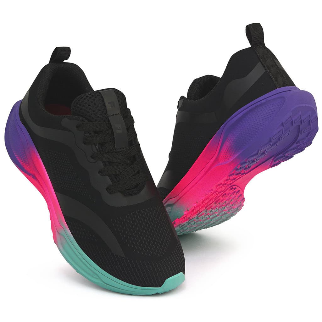 Tênis Feminino Esportivo V2  Leve Flexível Confort Caminhada Academia Corrida Fit Esportivo