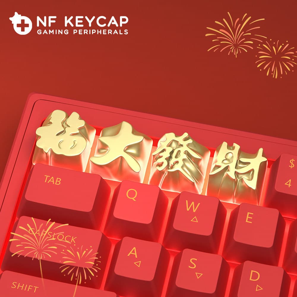 Ano do cavalo limitado fortuna keycap teclado mecânico keycap criativo tridimensional keycap personalizado teclado decor