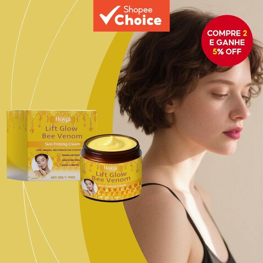  Creme Hidratante Hidratante de Pele 50g com Veneno de Abelha & Vitamina E para Nutrição 24H Portátil