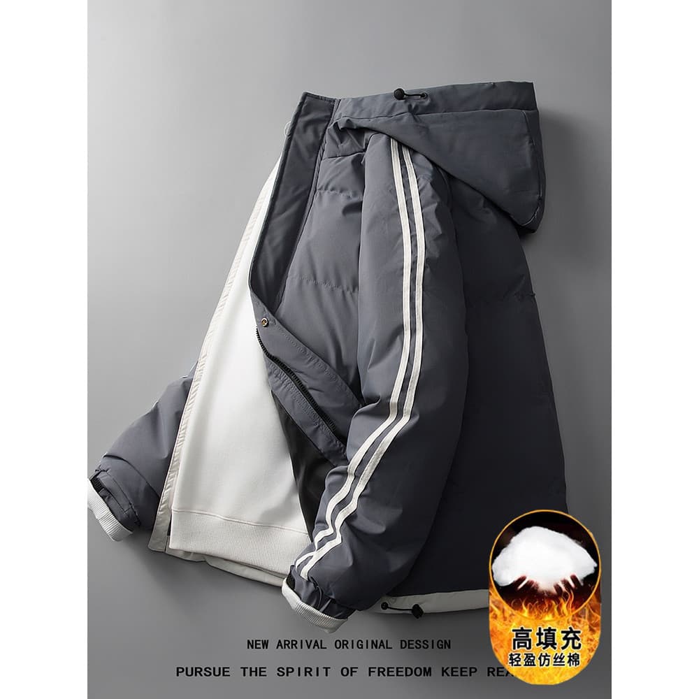 Jaqueta acolchoada masculina de inverno 2024 novo estilo jaqueta acolchoada espessada quente à prova de frio jaqueta aco
