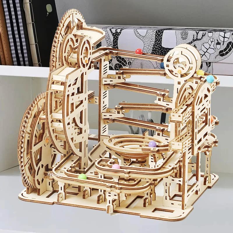 3d Quebra-Cabeça De Madeira Mármore Executa Cabeças Mecânicos Auto Montagem Brinquedo Vapor Brinquedos Educativos Modelo