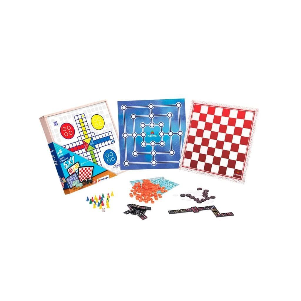 Jogos 5x1 Dama Ludo Dominó Trilha Loto Família
