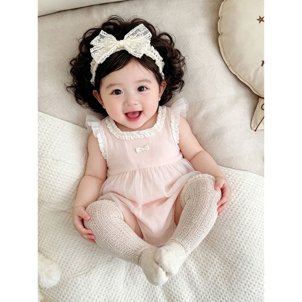 Lagola bebê menina roupas de verão bebê princesa roupas de verão macacão terno doce bebê macacão