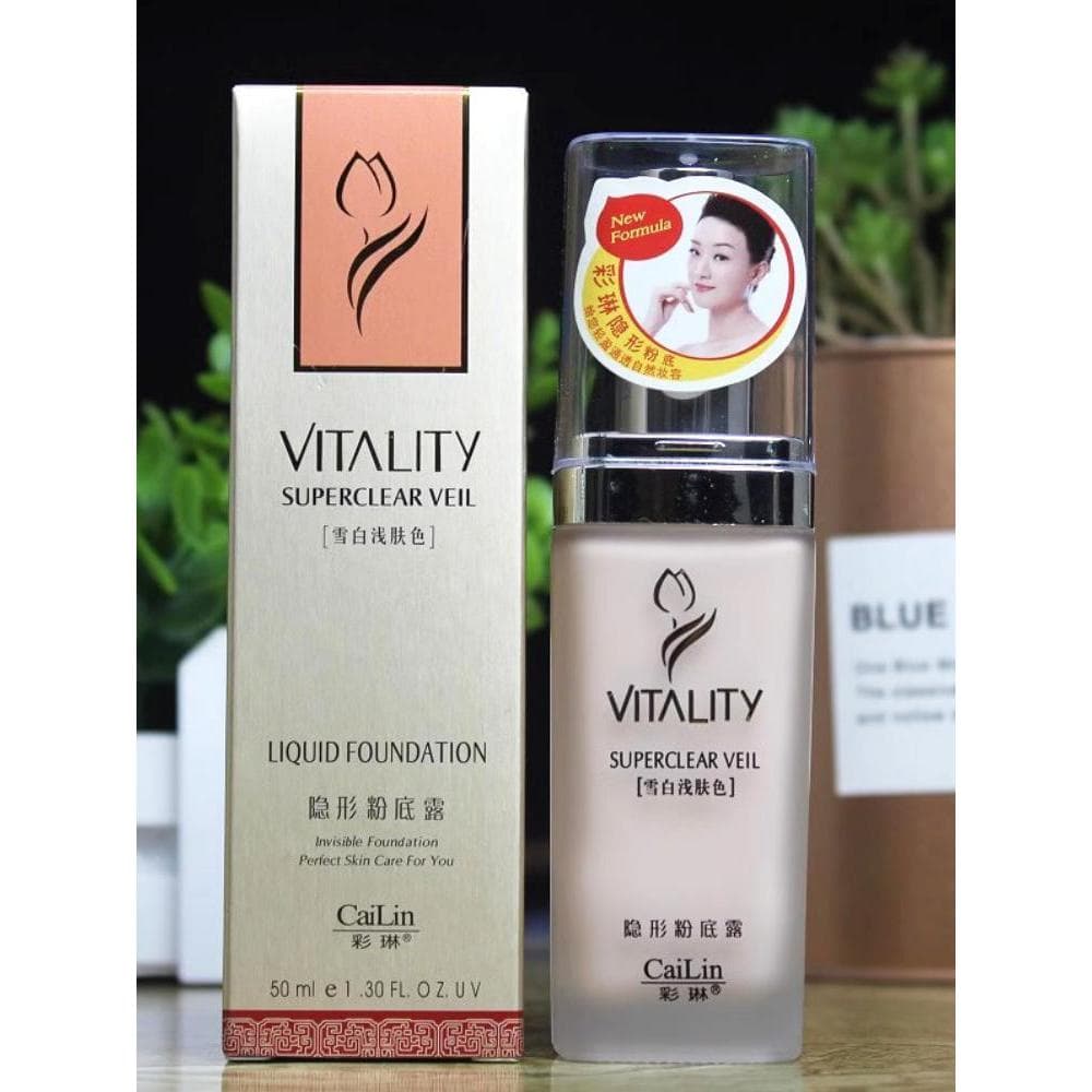 Cailin Base líquida invisível Base líquida 50ml brilho cor marfim hidratante cor Natural corretivo Base creme feminino
