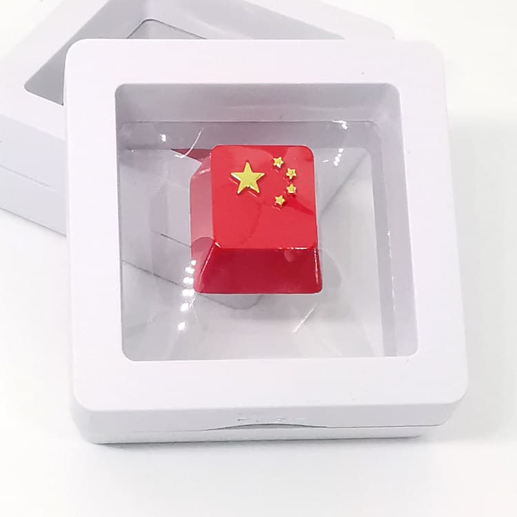 China mapa Keycap Material de liga de alumínio de zinco teclado mecânico cinco estrelas esc teclado vermelho suplementar