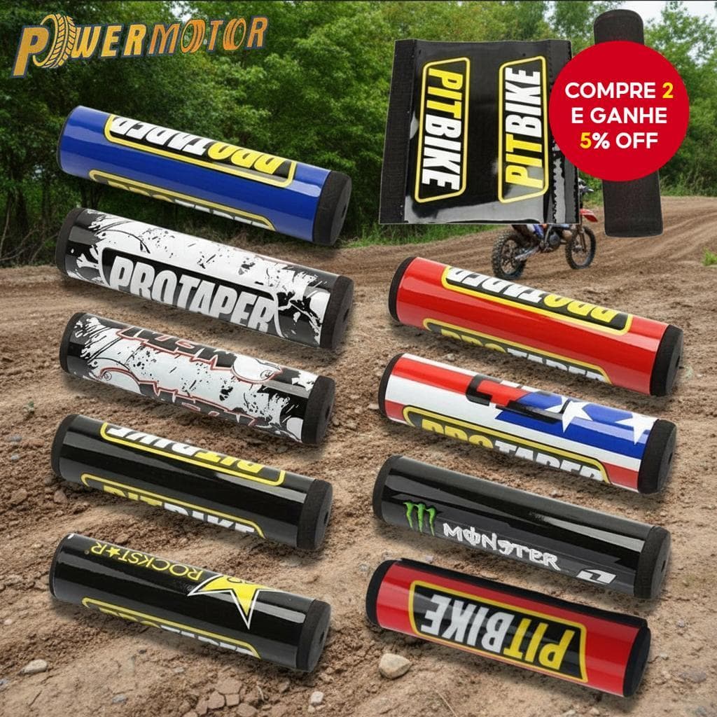  Almofada de Proteção para Guidão de Motocicleta Pit Bike, Moto, ATV, Guidão, Moto de Trilha, Acessórios para Motocross