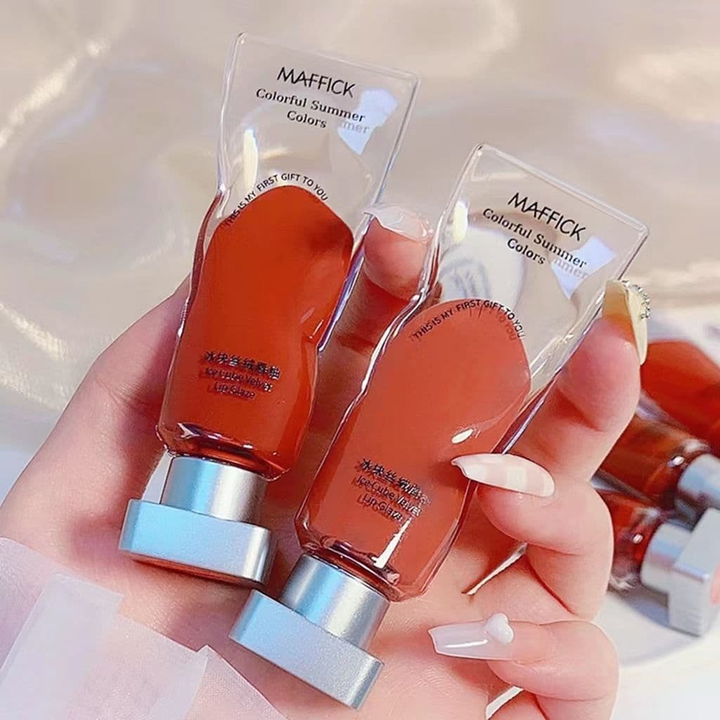Batom matte aveludado Batom líquido Sem parabenos Grande marca pequeno cubo de gelo lábio esmalte veludo fosco lábio lam
