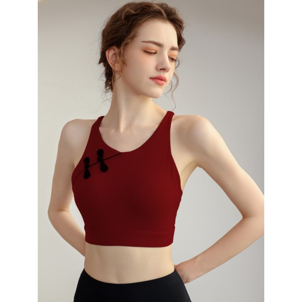 2026 novo estilo roupas de Yoga roupa interior feminina High-End estilo chinês absorção de choque colete de Fitness com 