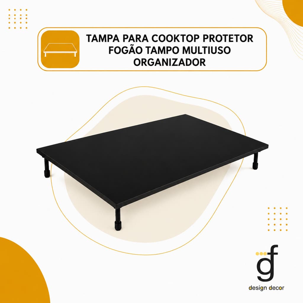 Tampa Para Cooktop Indução e Fogão Tradicional Todas as medidas Protetor Fogão Tampo Multiuso Organizador