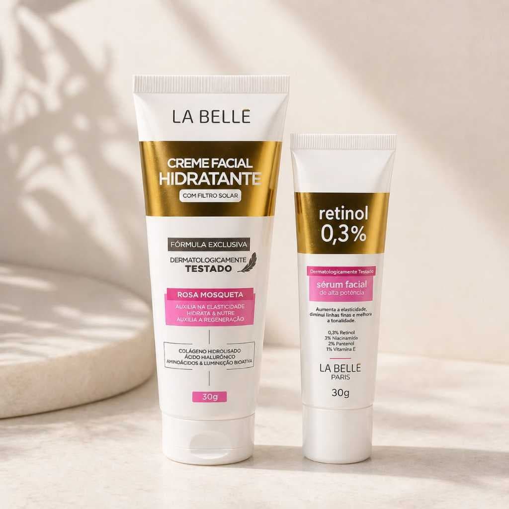 Kit Creme Facial Hidratante La Belle + Sérum Retinol 0,3% Anti Idade