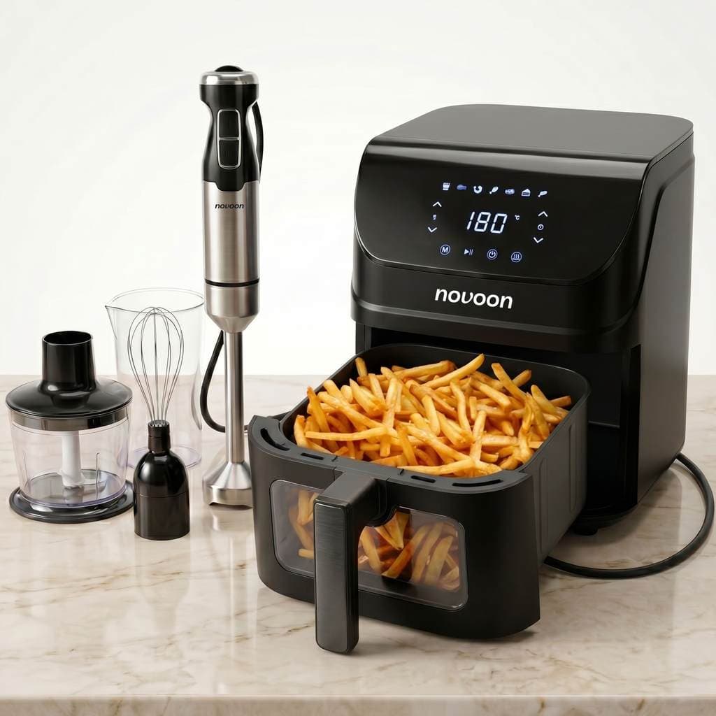 KIT AIR FRYER 4,5L DIGITAL E MIXER INOX COMPLETO