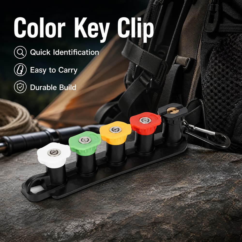Kit Completo 5 Bicos Engate Rápido Para Lavadora de Alta Pressão Para Limpeza de Carros e Ferramentas com Praticidade