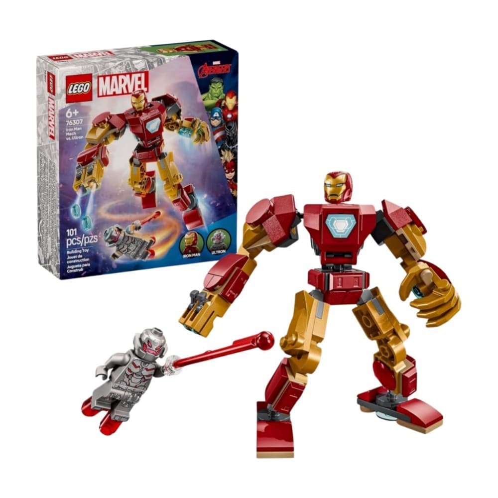 Blocos de Montar Super Heroes Marvel Robô do Homem de Ferro Vs. Lego