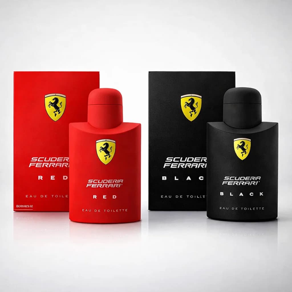 Kit 2 Perfume Ferrari Black e Red Masculino 100ml  EDT Importado Longa Duração