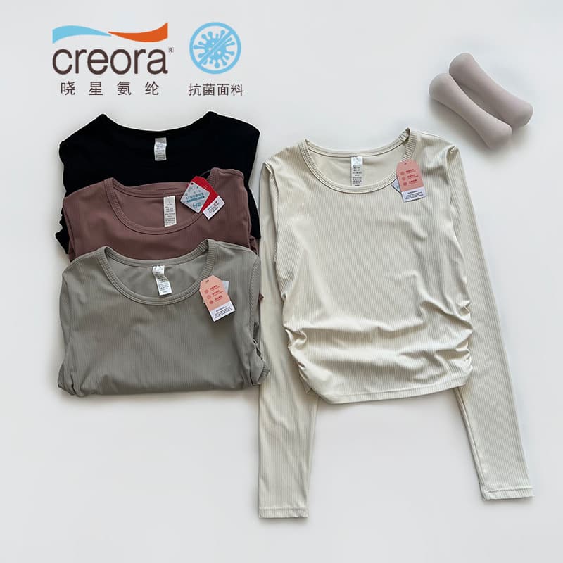 Roupas de Yoga de manga comprida feminina nu primavera outono High-End correndo Pilates roupas de treinamento de Fitness