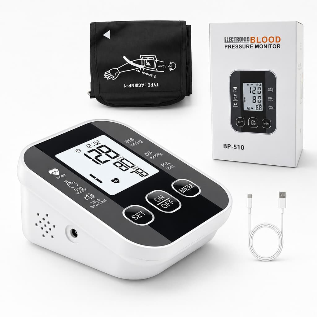 Aparelho de Pressão Arterial Digital Automático LCD com Medição Inteligente