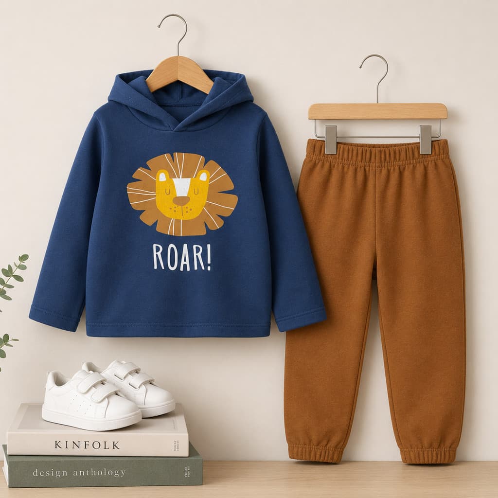 Conjunto Moletom Capuz Masculino Tam 2 ao 8 anos