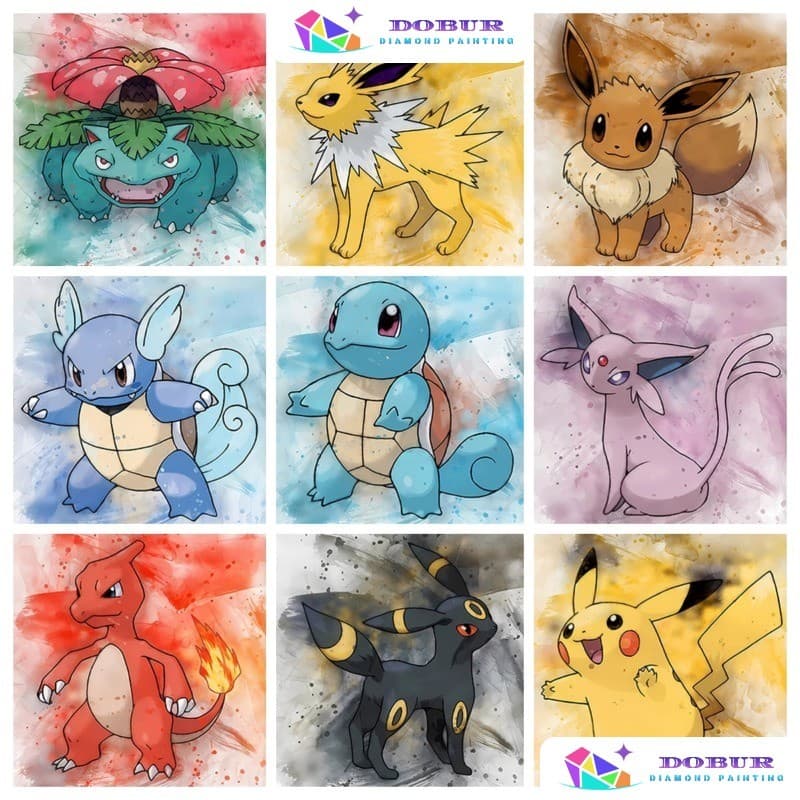 DOBUR | Conjunto De Pintura Diamante Padrões De Desenhos Animados/Dinossauros/turtles/Estilo Desenhado À Mão 5D DIY Redo
