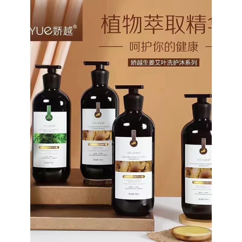 Charme Gengibre Shampoo Essência de Gengibre Limpo Shampoo Refrescante Suave Fofo Hidratante Loção Desengordurante 750ml