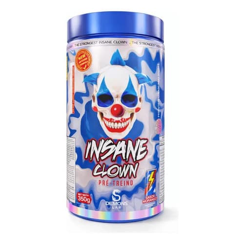Demons Lab Suplementos Alimentares Beta Alanina Pré Treino Insane Clown 350g Demons Lab Sabor Fruit Punch Pó Mad Bull