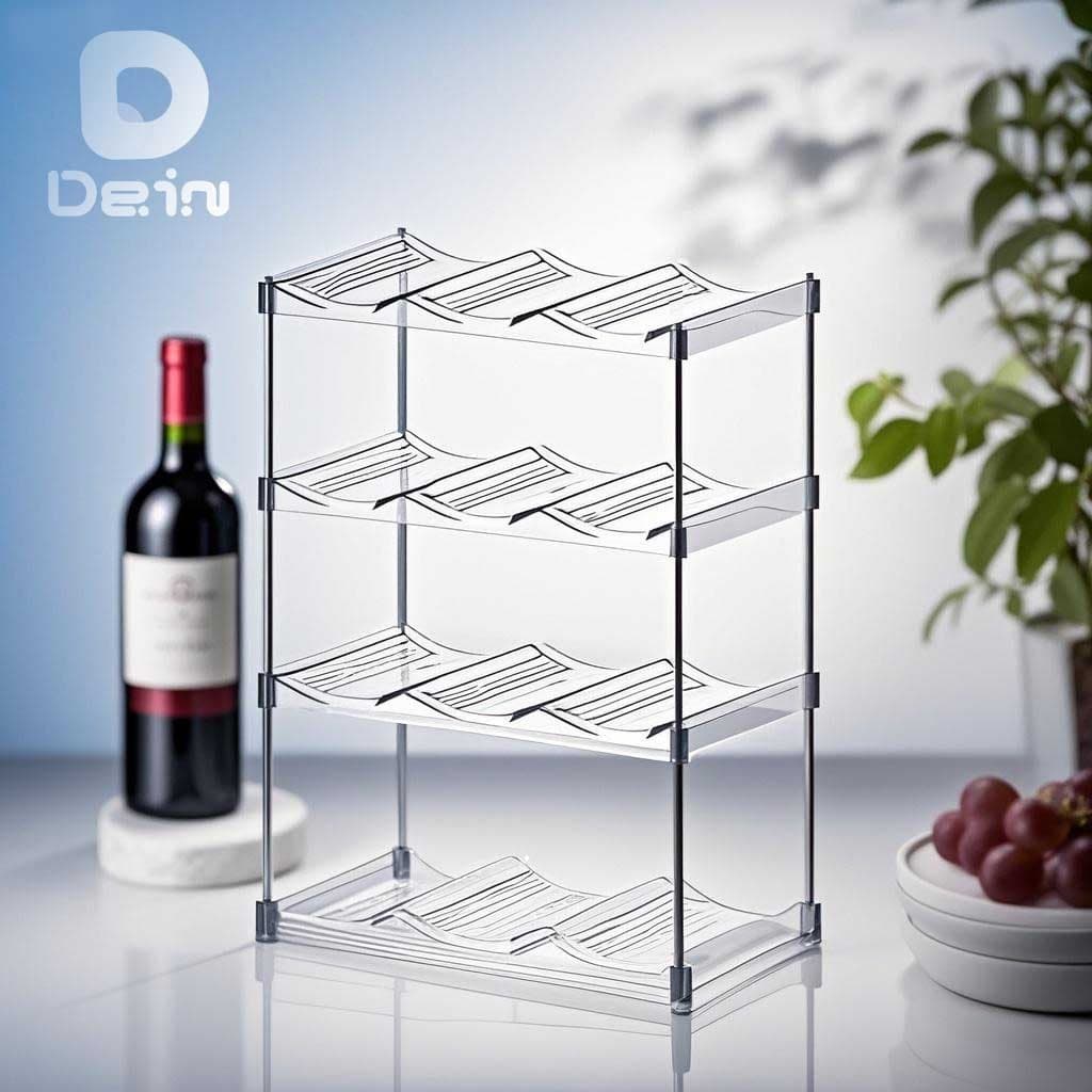 Organizador Empilhável Multiuso 2/4 Andares – Porta Copos ou Garrafas, Cozinha/Bar