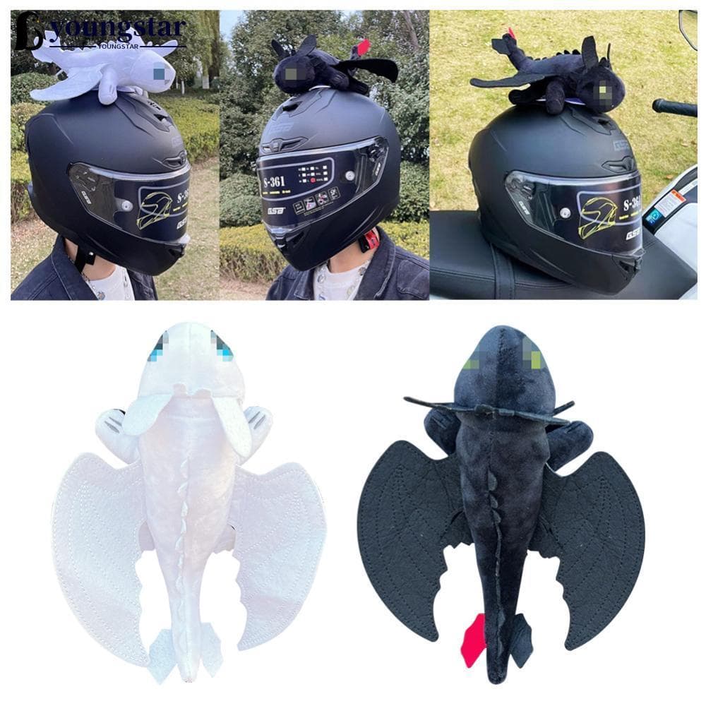YOUNGSTAR Decoração De Capacete De Motocicleta , Dragão Voador , Boneca De Pelúcia Para Moto , Bicicleta , Acessórios De