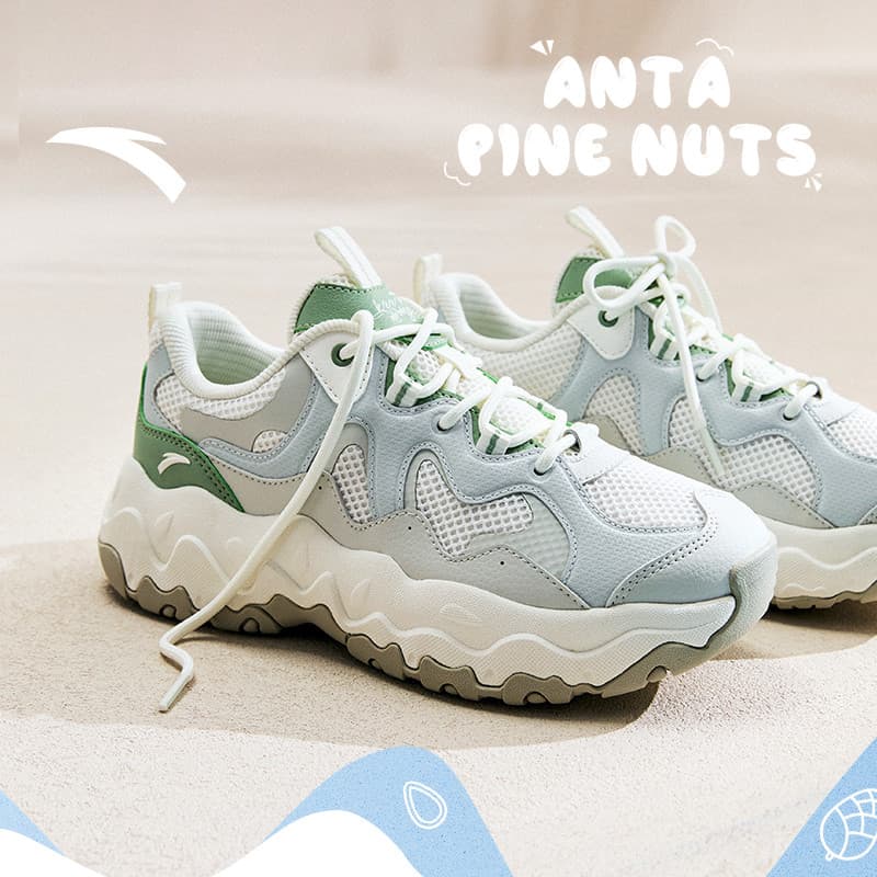 ANTA Sapatos Esportivos Femininos Casuais Leves E Desajeitados Confortáveis Calçados Retrô Da Moda 922528822