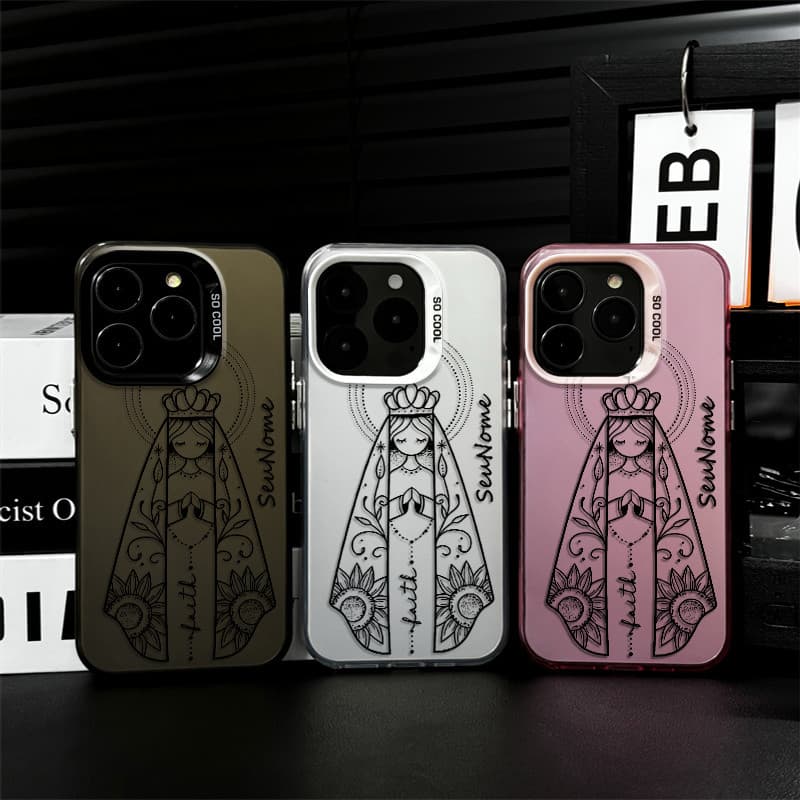 Capinha de celular personalizada anti impacto De Nossa Senhora para Samsung A15 A14 A03 A35 A12 A32 Core 4G 5G Capinha
