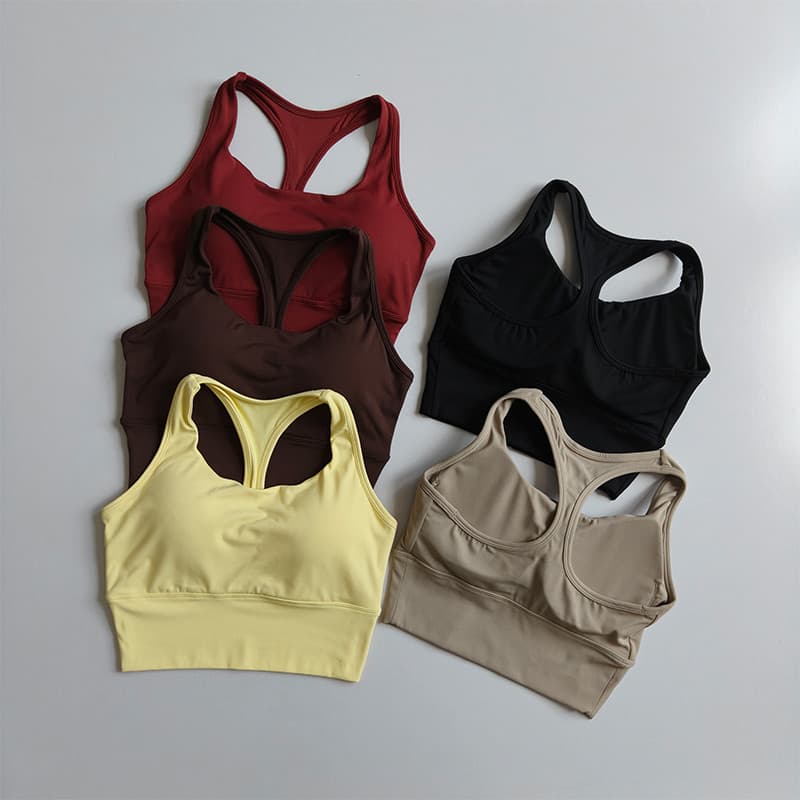 I-Back correndo colete de fitness reunião esportes roupa interior feminina copo fixo pode ser treinamento interno roupas