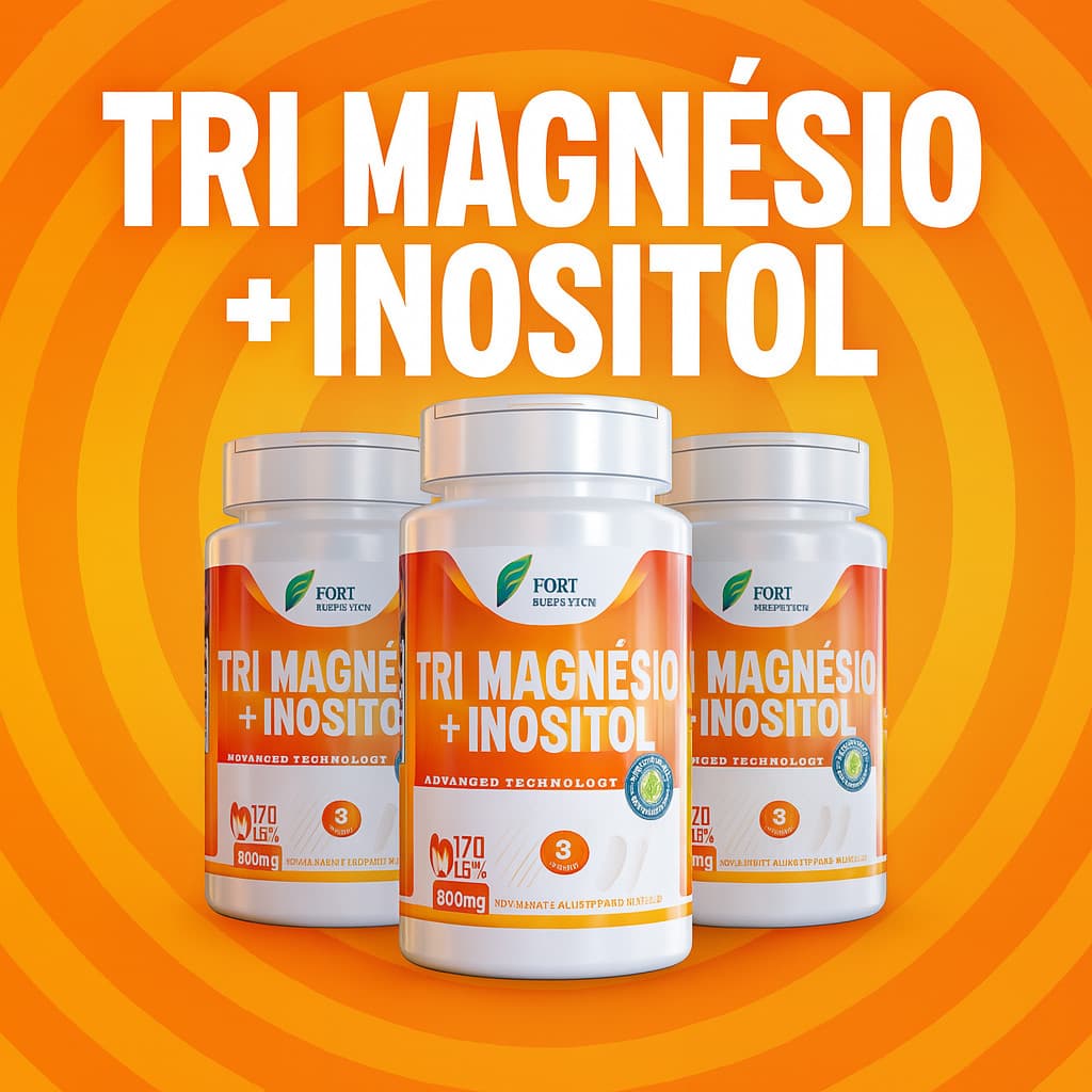 Suplemento  TRI MAGNÉSIO / TAURATO / QUELATO/ DIMALATO / VITAMINA B6 /  INOSITOL 120  CÁPSULAS 500 MG