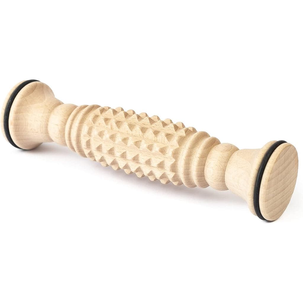 tuuli Accessories - Massageador de Pés de Madeira, Rolo Muscular com Sulcos, Ajuda a Aliviar a Tensão Muscular, Promove 