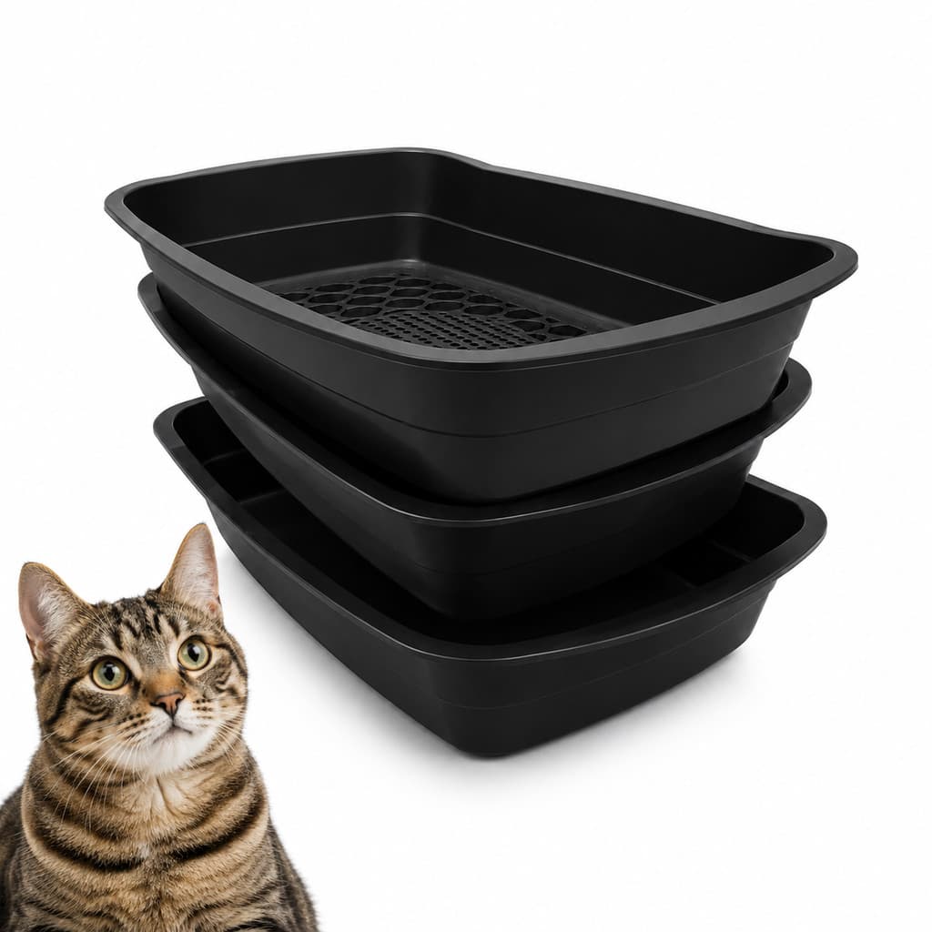 Bandeja Sanitária Caixa de Areia Higiênica Para Gato Com Arco Furacão Pet