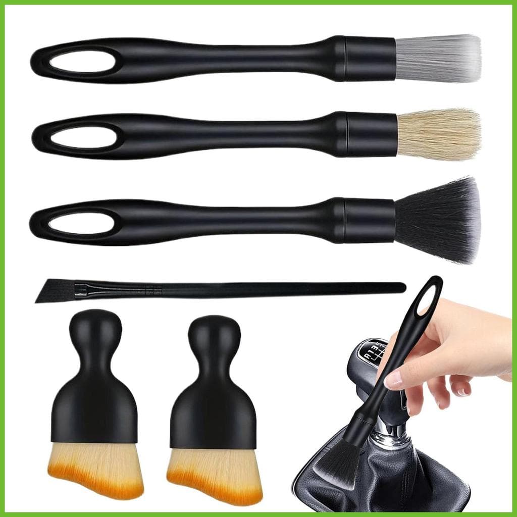 Kit De Escova De Carro Destacável Ferramenta De Limpeza Ergonômica Veículos Exterior Detalhando Escovas Para Iniciantes 