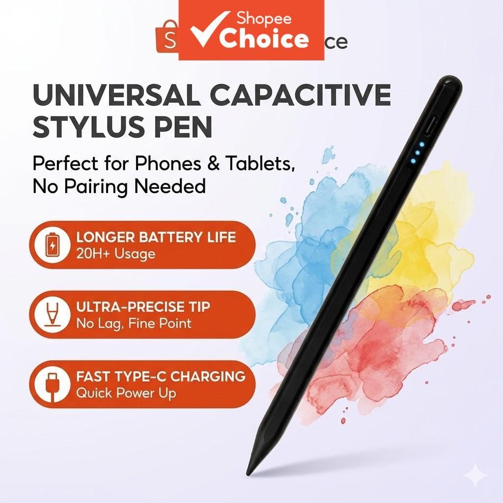 Caneta Stylus Universal USB Recarregável Para Samsung Android Tablets Digital De Alta Sensibilidade Sem Lag