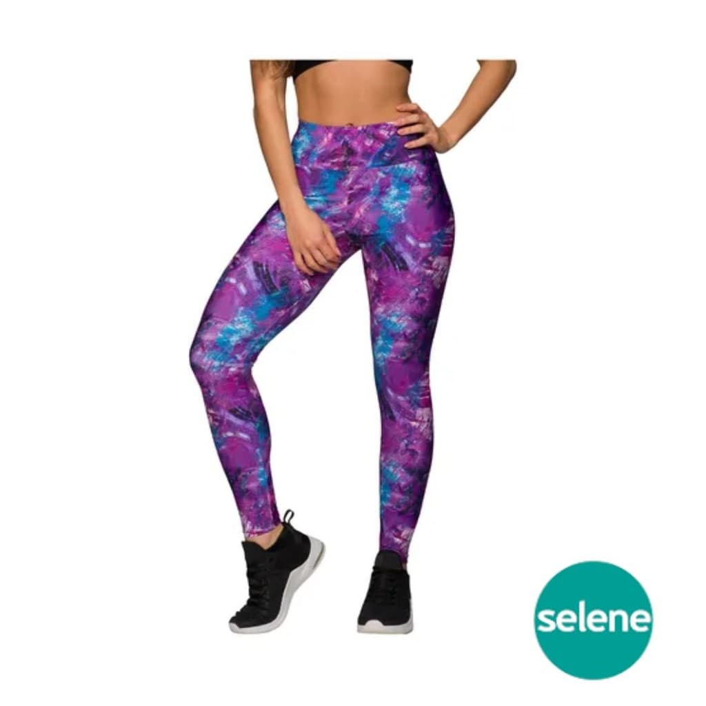 Calça Legging Feminina Estampada ou C/ Recorte Diversos Tamanhos Plus Size EG Fitness Academia Selene