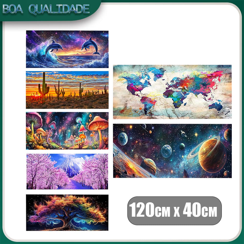 Diamond Art 120x40cm Pintura Diamante 5D Pintura De Diamante De Pintura Com Diamante Para Adultos Redondos 5D Decoração