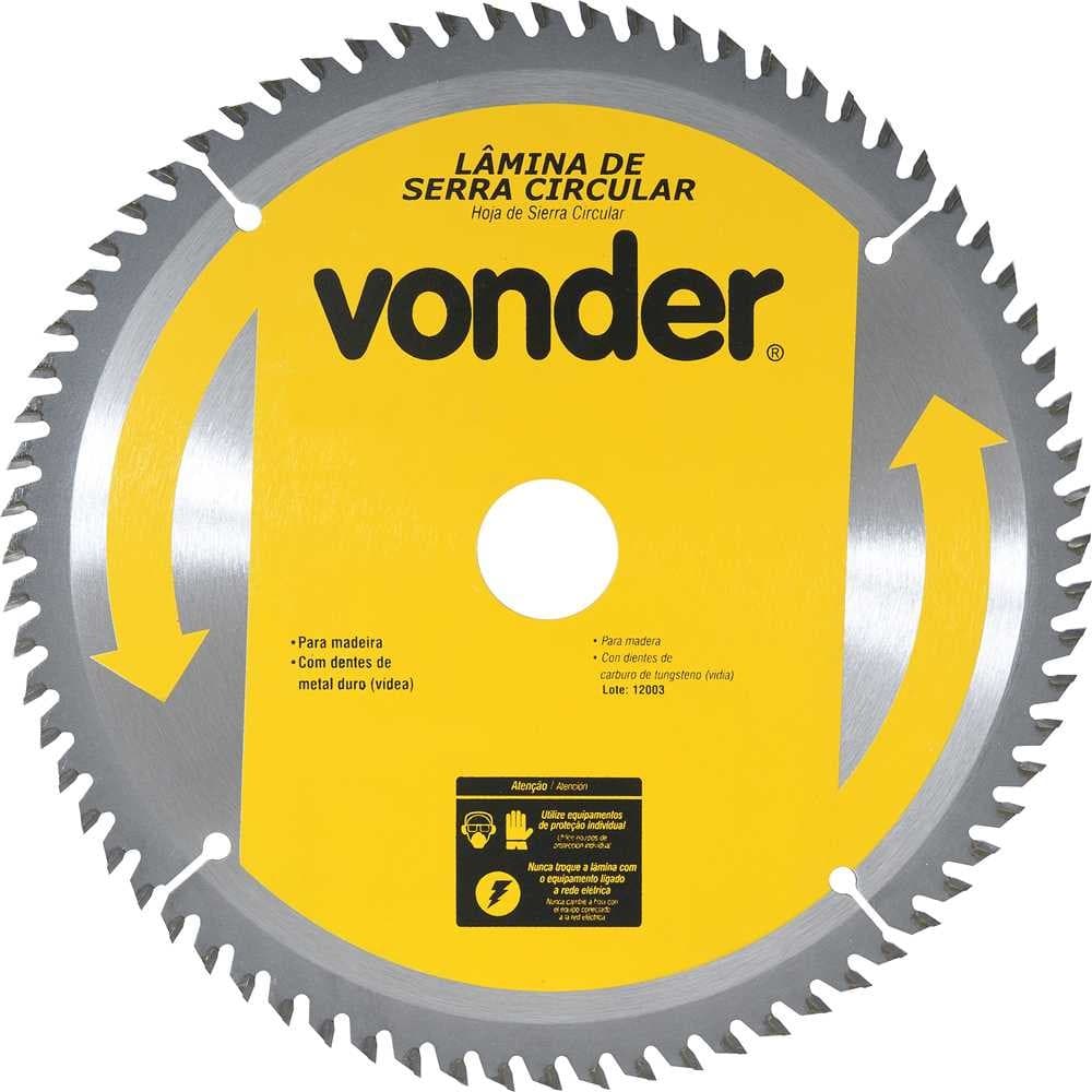 Lâmina Serra Circular C/Vídea 185x20 mm 60 Dentes VONDER