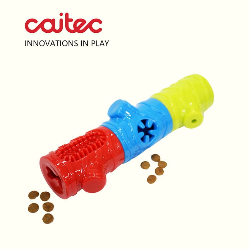 CAITEC Brinquedo para cachorro Voz Comida tibetana Vara Brinquedo para vazamento de cachorro Molar Resistente à mordida 